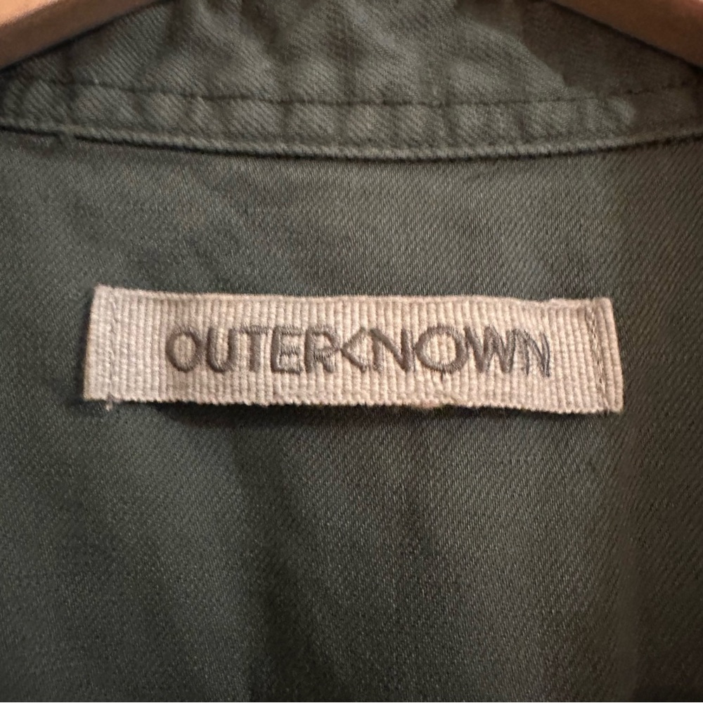 Outerknown S.E.A. Jumpsuit Cotton Short Sleeve Olive Night Green Size Small - Picture 7 of 8